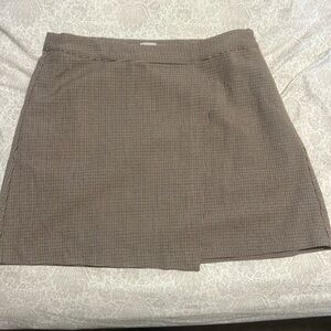 Houndstooth Wrap Skirt